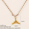 Ocean Series Dopamine Colored Rope Chain Pendant Necklace Stainless Steel Starfish Tail Charm Fashion Trendy Women Jewelry Gift