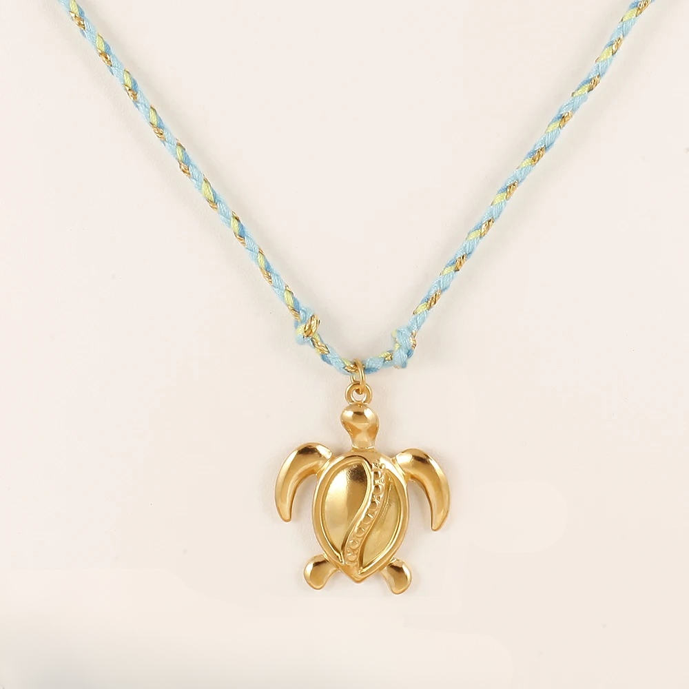Collar Tortuga Agua Marina